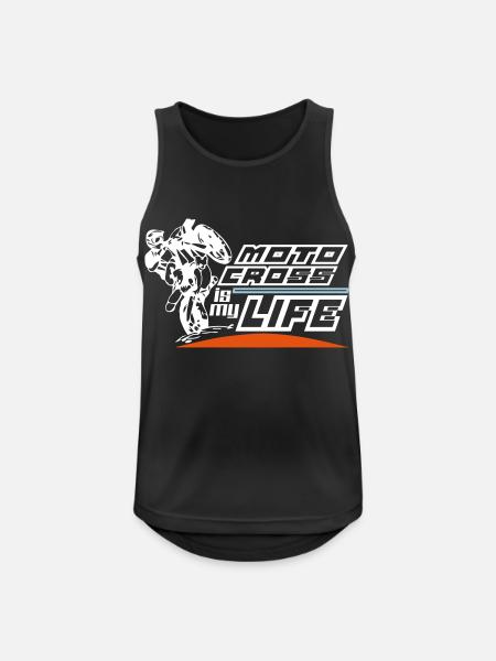 motocross is my life - Men's Breathable Tank Top - black