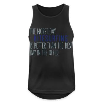 Kitesurfing vs. Office - Débardeur respirant Homme - noir - Devant - Nick (188cm)