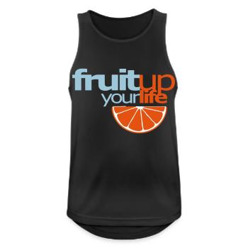FRUIT UP YOUR LIFE - Männer Tank Top atmungsaktiv - Schwarz - Vorne - Nick (188cm)