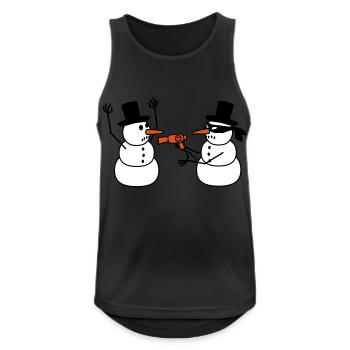 Evil Snowman Raid Robber Sèche-cheveux Funny Robbery - Débardeur respirant Homme - noir - Devant - Nick (188cm)