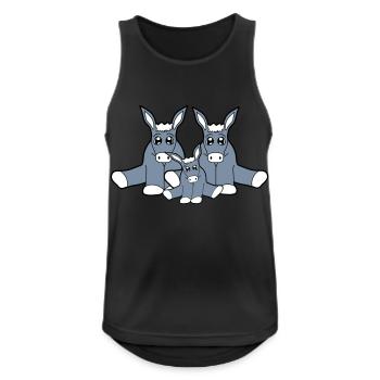 family couple offspring young mum dad small baby - Men's Breathable Tank Top - black - Front - Nick (188cm)
