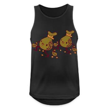 2 gehende Geldsäcke Freunde - Männer Tank Top atmungsaktiv - Schwarz - Vorne - Nick (188cm)