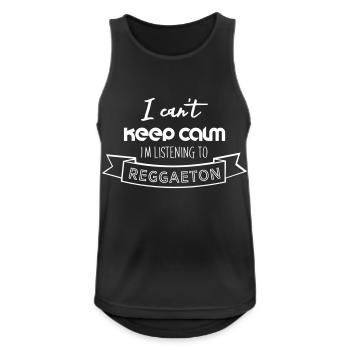 Je ne peux pas rester calme en dansant Reggaeton Latin Music - Débardeur respirant Homme - noir - Devant - Nick (188cm)