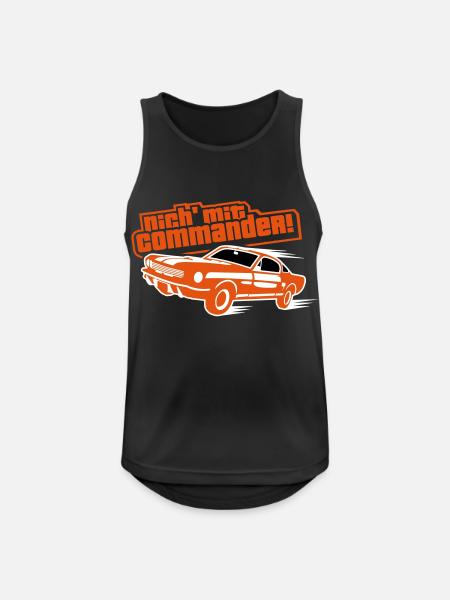 Nich' mit Commander! - Männer Tank Top atmungsaktiv - Schwarz