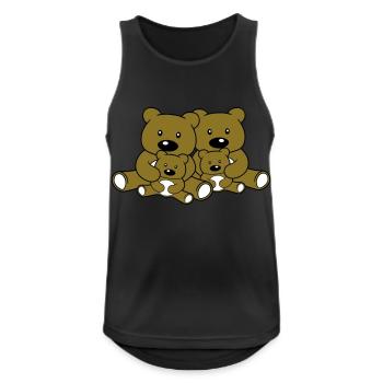 family siblings children dad mum baby cub l - Men's Breathable Tank Top - black - Front - Nick (188cm)