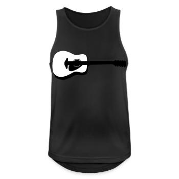 Gitarre - Männer Tank Top atmungsaktiv - Schwarz - Vorne - Nick (188cm)