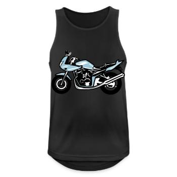 Moto vélo nu SportTouring - Débardeur respirant Homme - noir - Devant - Nick (188cm)