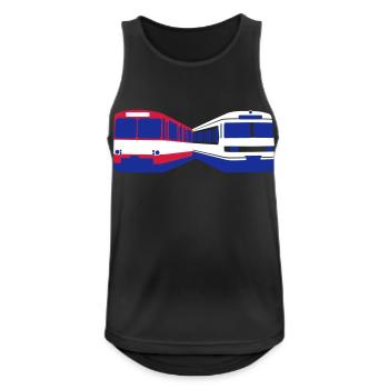 U-und S-Bahn Frankfurt - Männer Tank Top atmungsaktiv - Schwarz - Vorne - Nick (188cm)