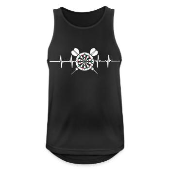 Heart Beat Darts - Débardeur respirant Homme - noir - Devant - Nick (188cm)
