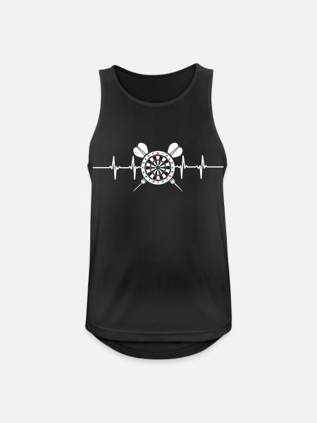 Heart Beat Darts - Men's Breathable Tank Top - black