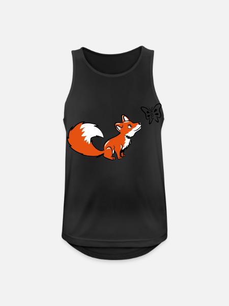 Fox small sweet butterfly - Men's Breathable Tank Top - black