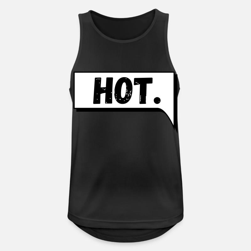 Comic Speech Bubble Hot - Men's Breathable Tank Top - black