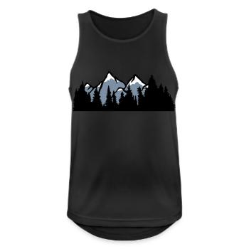 berge huegel wald bergig ausflug urlaub ferien nad - Männer Tank Top atmungsaktiv - Schwarz - Vorne - Nick (188cm)
