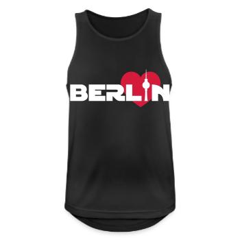 Love Berlin - Débardeur respirant Homme - noir - Devant - Nick (188cm)