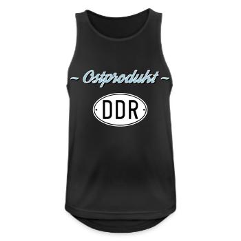 Ich bin ein Ostprodukt - Männer Tank Top atmungsaktiv - Schwarz - Vorne - Nick (188cm)