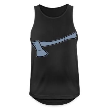 Axt - Männer Tank Top atmungsaktiv - Schwarz - Vorne - Nick (188cm)