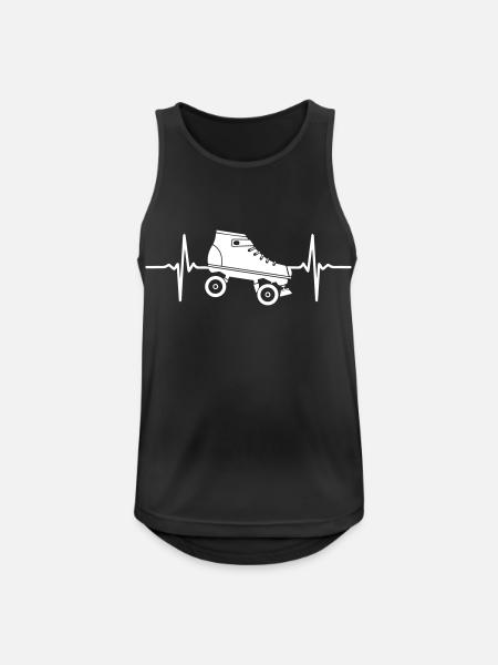 Heart Beat Roller Skate - Men's Breathable Tank Top - black
