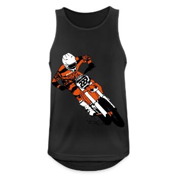 Moto Cross - motocross - Débardeur respirant Homme - noir - Devant - Nick (188cm)