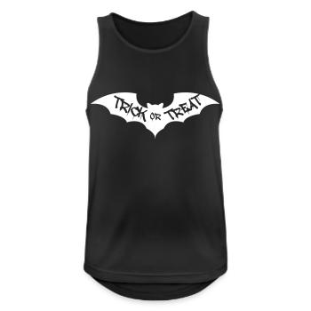 Fledermaus Trick or Treat - Männer Tank Top atmungsaktiv - Schwarz - Vorne - Nick (188cm)