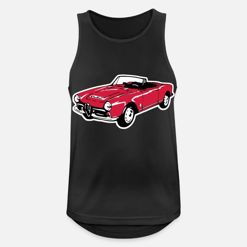 Oldtimer Cabrio (3 Col.) - Männer Tank Top atmungsaktiv - Schwarz