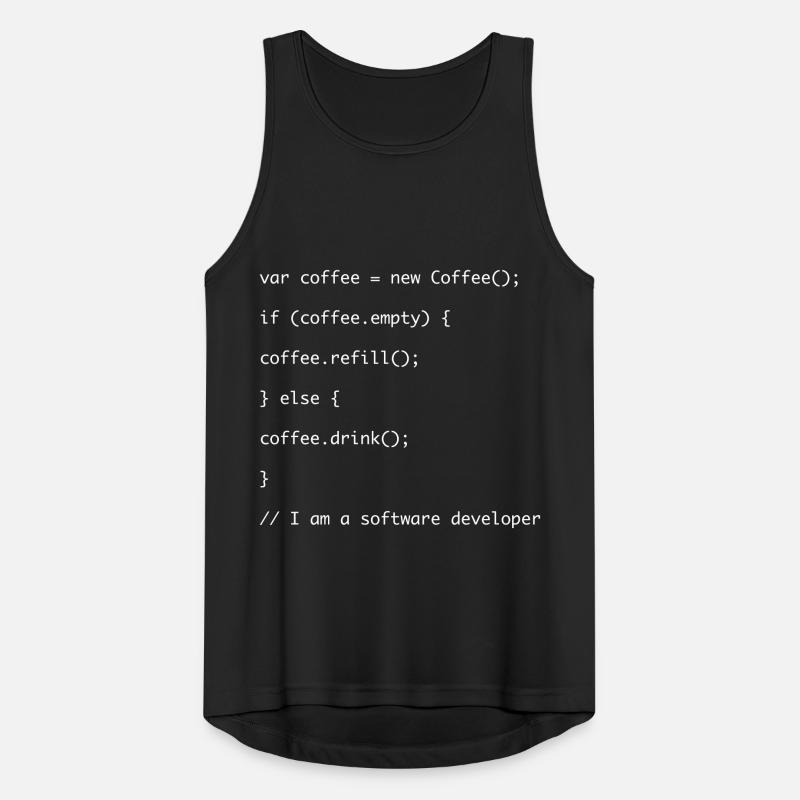 Recharge de café code Javascript Débardeur respirant Homme