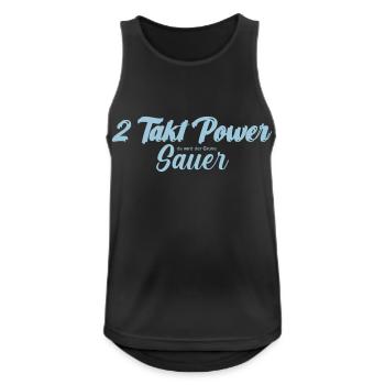 2-takt power - Männer Tank Top atmungsaktiv - Schwarz - Vorne - Nick (188cm)