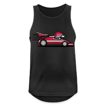 Rennwagen witzig - Männer Tank Top atmungsaktiv - Schwarz - Vorne - Nick (188cm)