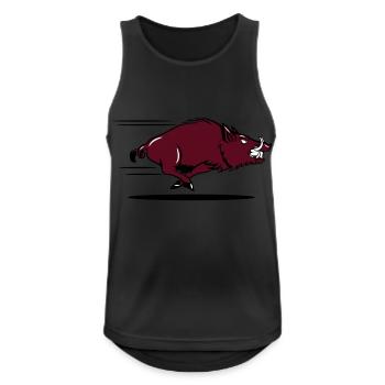 wildschwein rennen - Männer Tank Top atmungsaktiv - Schwarz - Vorne - Nick (188cm)