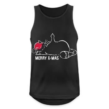 Katze Nö Nein Nope Mittelfinger Weihnachten - Männer Tank Top atmungsaktiv - Schwarz - Vorne - Nick (188cm)