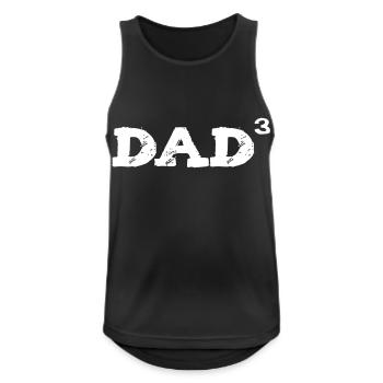 Dad hoch 3 Papa Vater Geschenk - Männer Tank Top atmungsaktiv - Schwarz - Vorne - Nick (188cm)