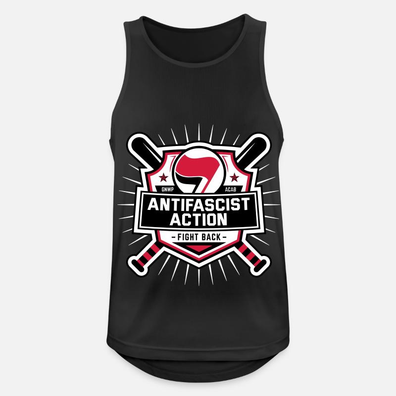 ANTIFA - Antifascist Action (I) - Men's Breathable Tank Top - black
