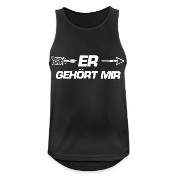 He's mine - Men's Breathable Tank Top - black - Front - Nick (188cm)