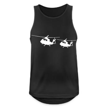 hubschrauber silhouette - Männer Tank Top atmungsaktiv - Schwarz - Vorne - Nick (188cm)