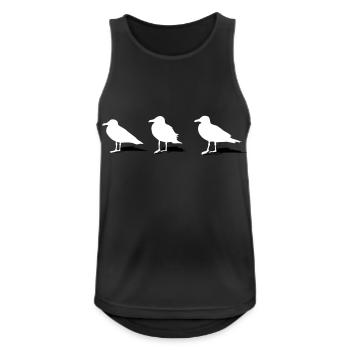 möwe seagull gull vogel hafen hamburg maritim meer - Männer Tank Top atmungsaktiv - Schwarz - Vorne - Nick (188cm)