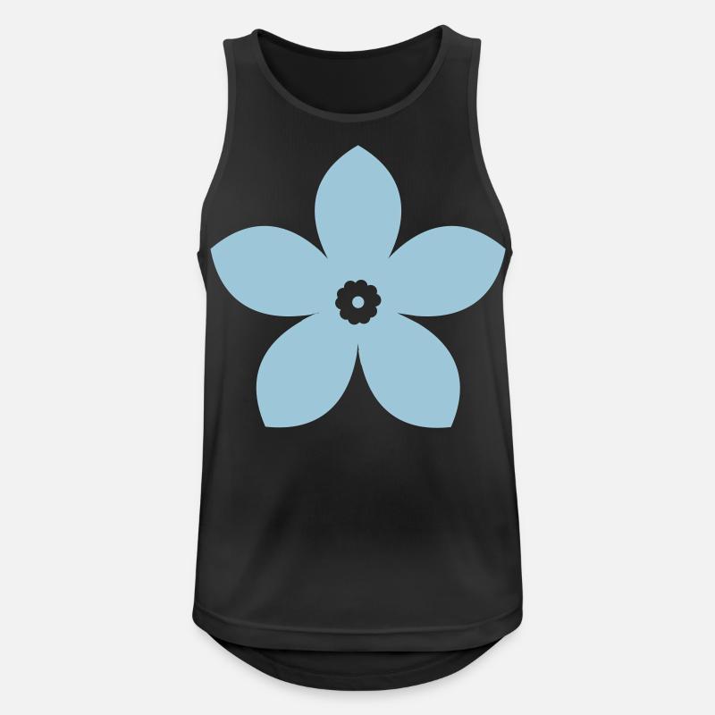 Blume V2 - Männer Tank Top atmungsaktiv - Schwarz