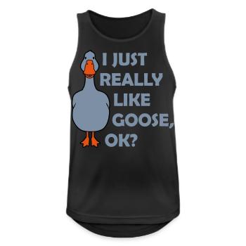 really like goose ok - Men's Breathable Tank Top - black - Front - Nick (188cm)