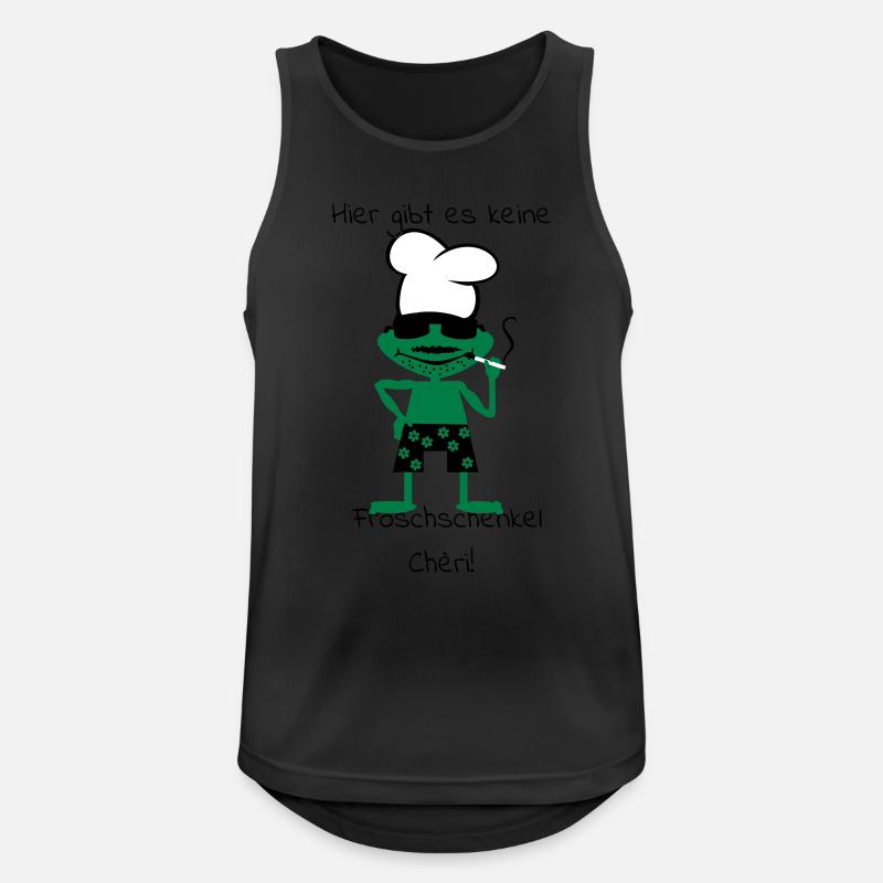 Kochfrosch - Männer Tank Top atmungsaktiv - Schwarz