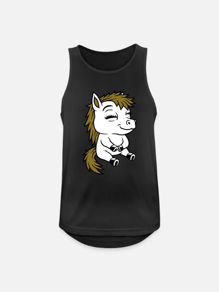 Small seated comic pony - Men's Breathable Tank Top - black