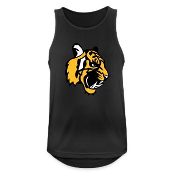 Tigergesicht Cartoon-Maskottchen 28 - Männer Tank Top atmungsaktiv - Schwarz - Vorne - Nick (188cm)