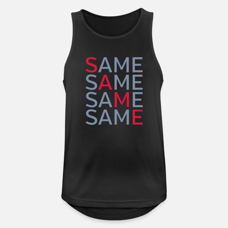 Same Same Same Same - Men's Breathable Tank Top - black