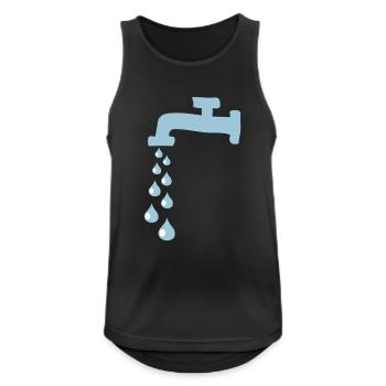 wasserhahn_3c - Débardeur respirant Homme - noir - Devant - Nick (188cm)