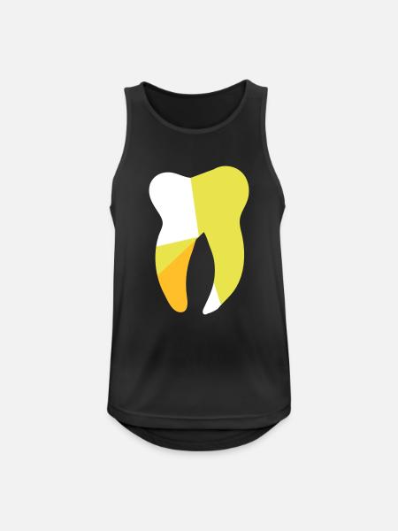 tooth graphic - Men's Breathable Tank Top - black