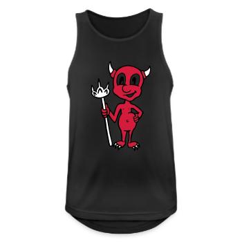 Little Devil - Débardeur respirant Homme - noir - Devant - Nick (188cm)