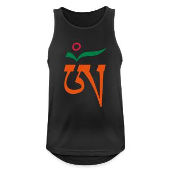 Aum Om tibetan 3c - Men's Breathable Tank Top - black - Front - Nick (188cm)