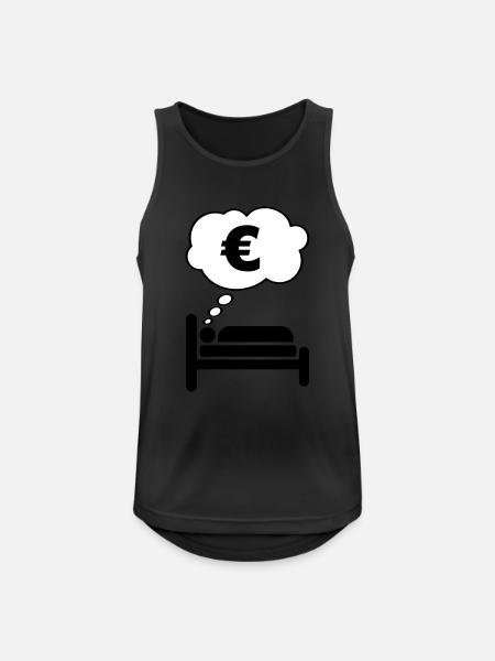 Money Dream - Männer Tank Top atmungsaktiv - Schwarz
