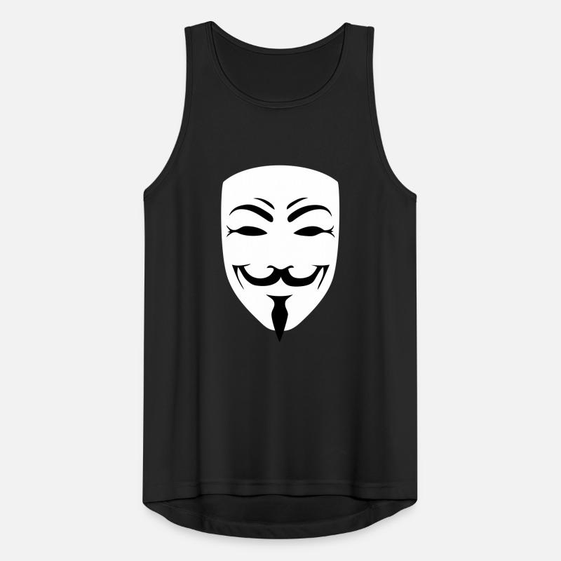 anonymous masque hacker Débardeur respirant Homme