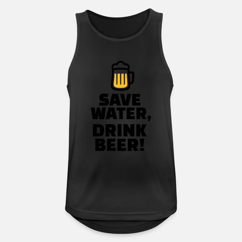 Bier - Männer Tank Top atmungsaktiv - Schwarz