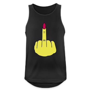Middle Finger Woman - Men's Breathable Tank Top - black - Front - Nick (188cm)