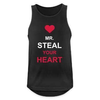 Mr steal your heart - Men's Breathable Tank Top - black - Front - Nick (188cm)