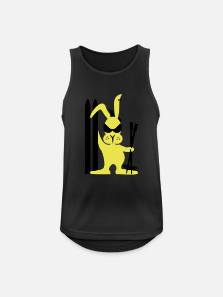 Skihase / ski bunny (3c) - Men's Breathable Tank Top - black